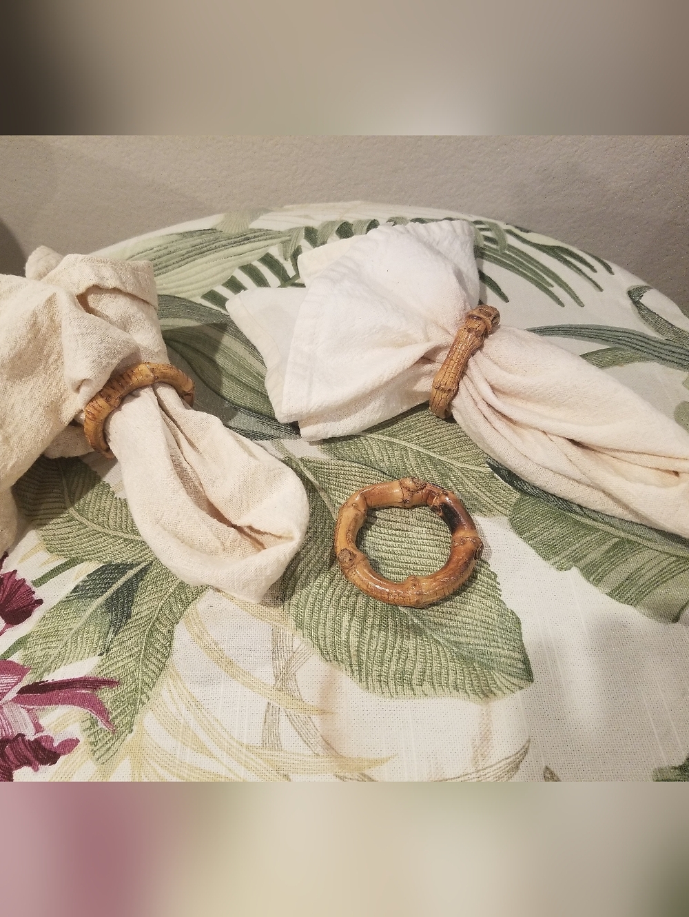 3 Bamboo Napkin Rings